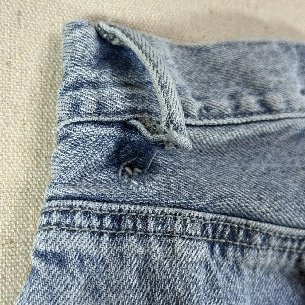 Kendall & Kylie Wide Leg Cargo Denim Jeans Light Wash High Waisted Flare 22W XXS